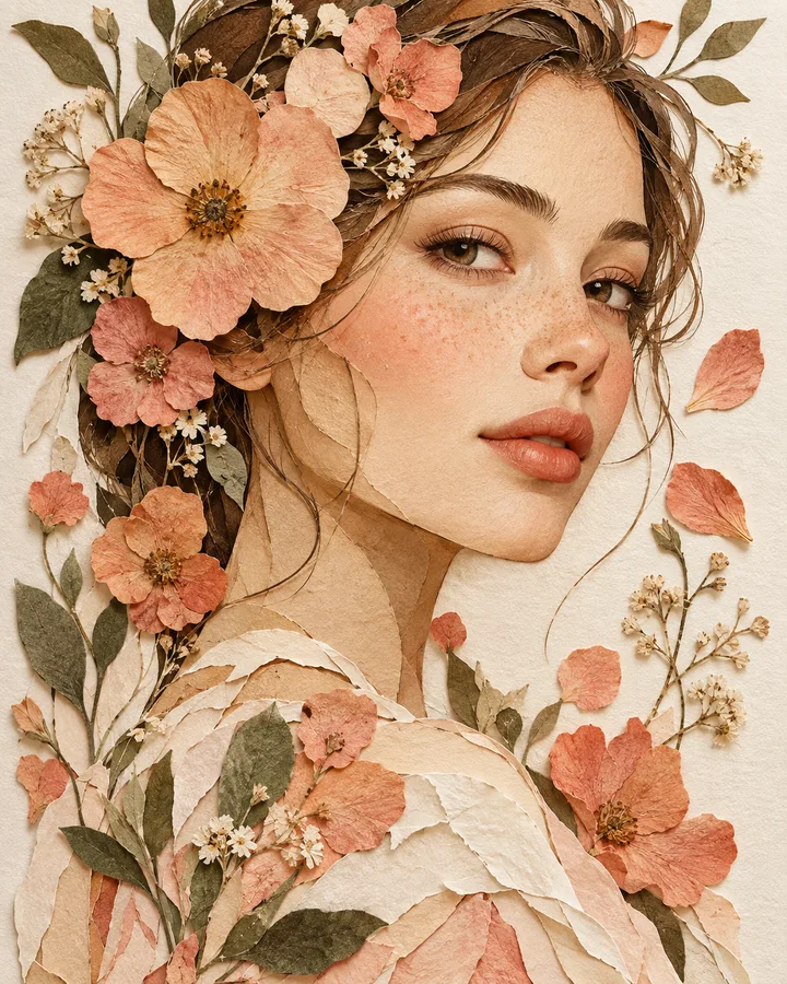 Pressed Flower Art example