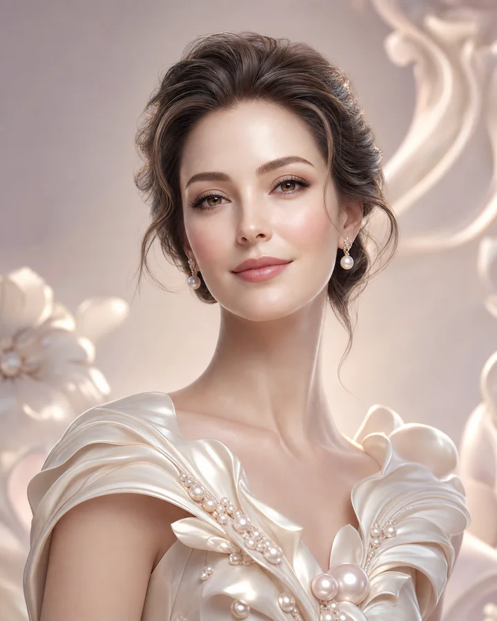 Porcelain 3D portrait style example